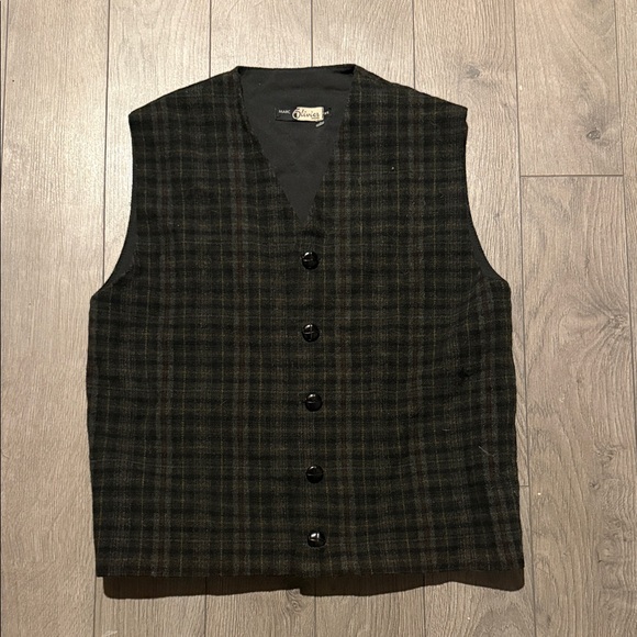 Plaid Button-Up Vest - Picture 1 of 1